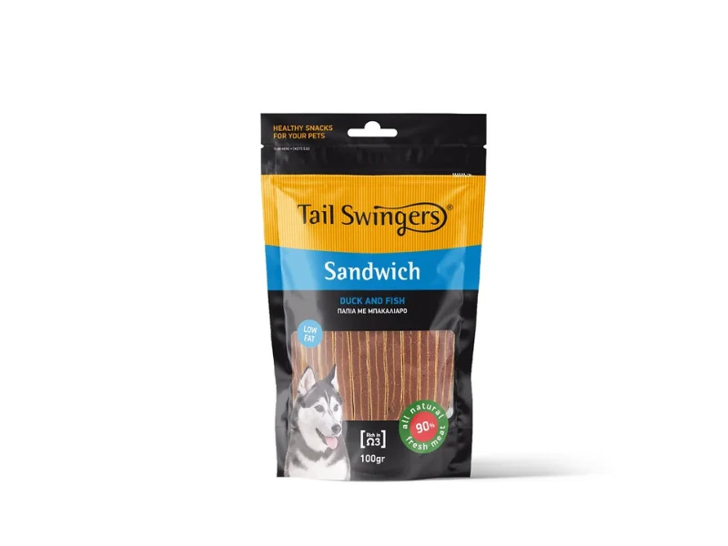 Φωτογραφία προϊόντος: Tailswingers Sandwich DUCK WITH FISH 100 gr.