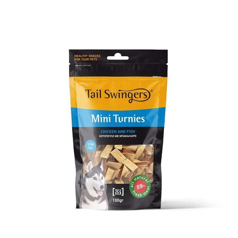 Φωτογραφία προϊόντος: Tailswingers MINI TURNIES CHICKEN WITH FISH 100 gr.