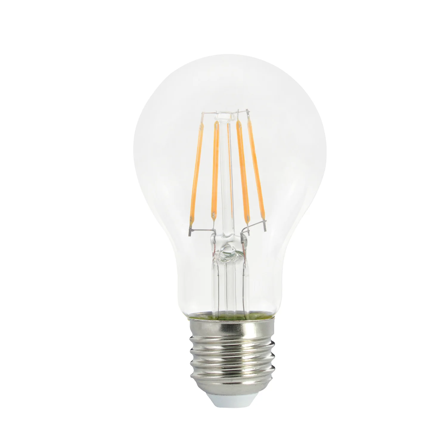Φωτογραφία προϊόντος: ACALIGHT LED FILAMENT A60 4,5W 2700K 360° 198-250V AC 470LM RA80 E27 2YEARS ΔΙΑΦΑΝΟ 108X60mm / ELIORK45WW