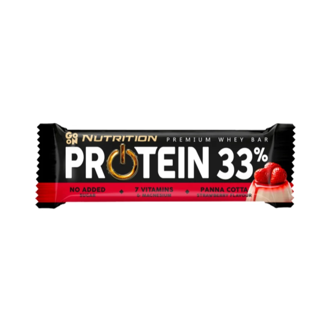 Φωτογραφία προϊόντος: Go On Nutrition Whey Μπάρα Πρωτεΐνης 33% με Πανακότα & Φράουλα • Go On • 50γρ