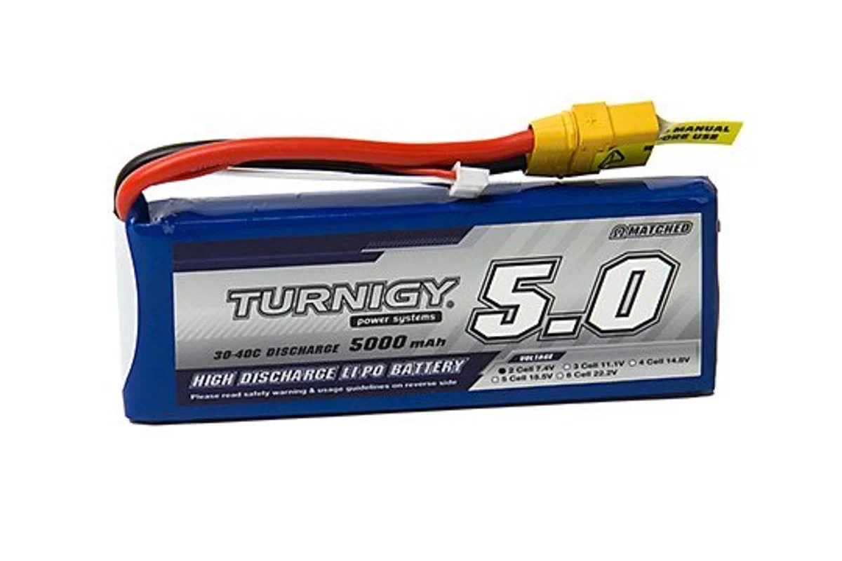 Φωτογραφία προϊόντος: Turnigy 5000mAh 2S 30 - 40C Lipo Pack w/XT-90
