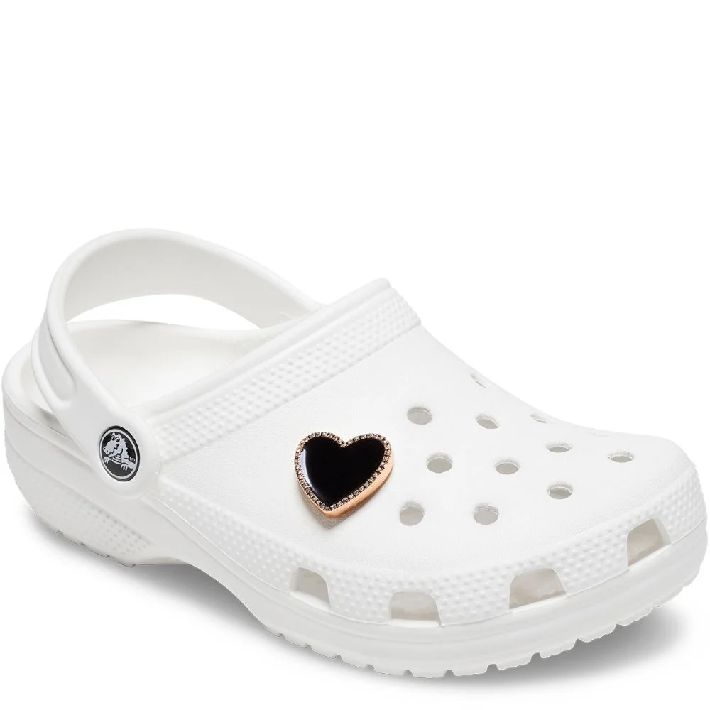 Φωτογραφία προϊόντος: Jibbitz 10011084 Black Heart With Gold Outline Διακοσμητικό Crocs