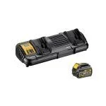 Φωτογραφία προϊόντος: Dewalt DCB132T1 - Σετ 2 Μπαταρίες Λιθίου 18V 1x6Ah & 1x2Ah με Διπλό Φορτιστή