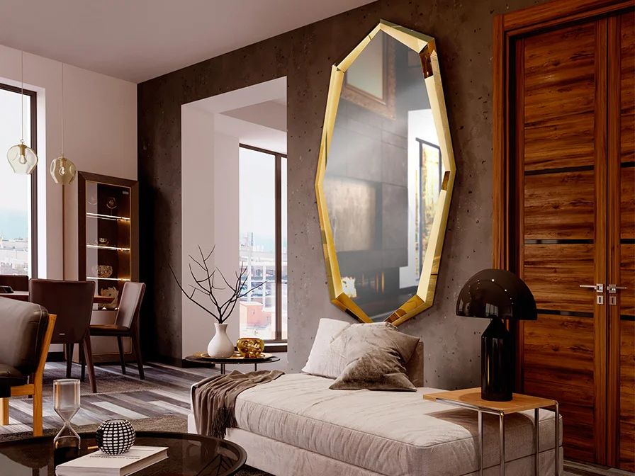 Φωτογραφία προϊόντος: Schuller LONDON Καθρέφτης Τοίχου Shine Gold 90x180 Χρυσό