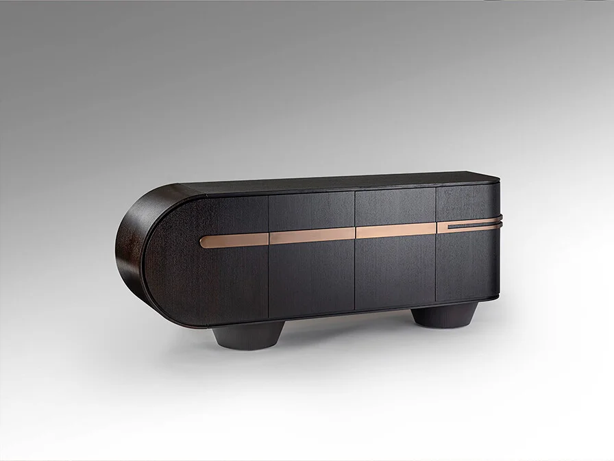 Φωτογραφία προϊόντος: Schuller LUCA Μπουφές Dark Oak Rose Gold 4 Πορτών 202x46x81cm Ροζ χρυσό Σκούρο ξύλο