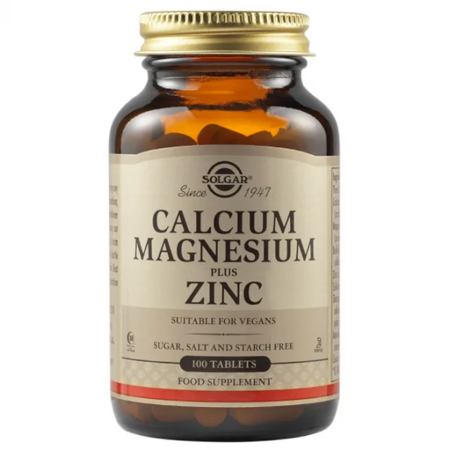 Φωτογραφία προϊόντος: Solgar Calcium Magnesium plus Zinc 100 Tablets
