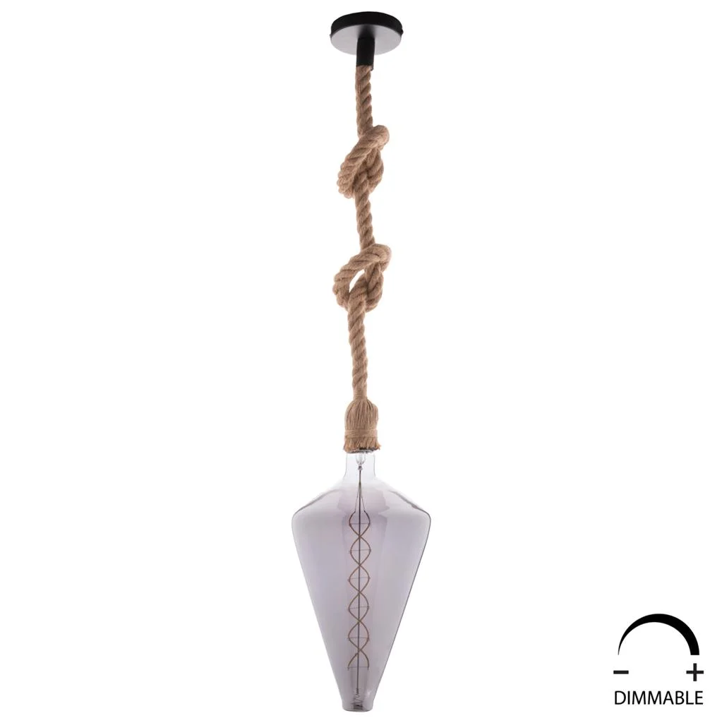Φωτογραφία προϊόντος: B2BMarkt ΛΑΜΠΤΗΡΑΣ JHD-DHP-190 LED FILAMENT 8W E27 3000K SMOKE COLOR DIMMABLE HM4054.03
