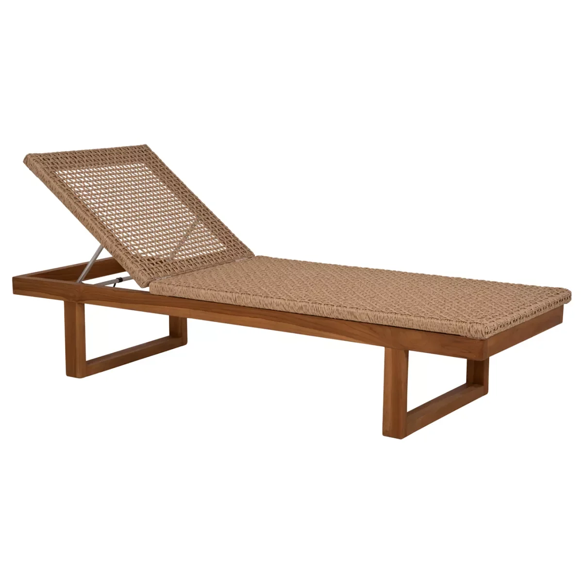 Φωτογραφία προϊόντος: B2BMarkt ΞΑΠΛΩΣΤΡΑ PATRON HM5993 TEAK ΞΥΛΟ ΚΑΙ ΣΧΟΙΝΙ VIRO ΣΕ ΠΛΕΞΗ WICKER 191x65x86Yεκ.