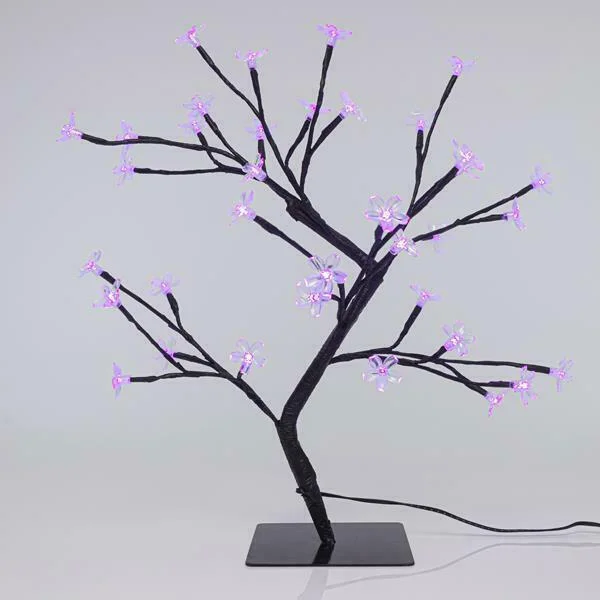 Φωτογραφία προϊόντος: Eurolamp Δέντρο Κερασιά 58cm με Μωβ Led Λουλουδια Σιλικόνης και Μετασχηματιστή IP44 (600-305178