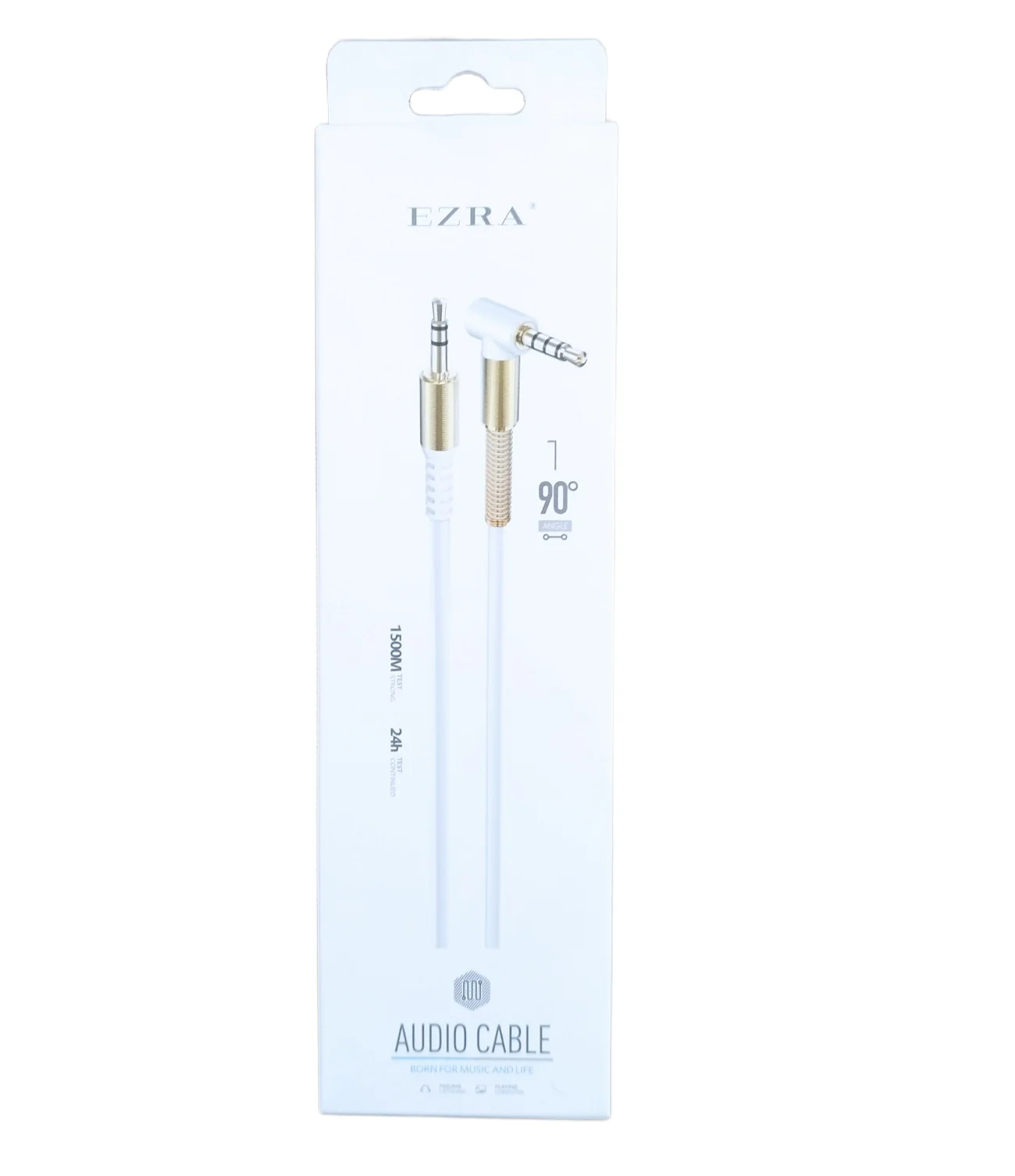 Φωτογραφία προϊόντος: Ezra Cable 3.5mm male - 3.5mm male White-1,5m