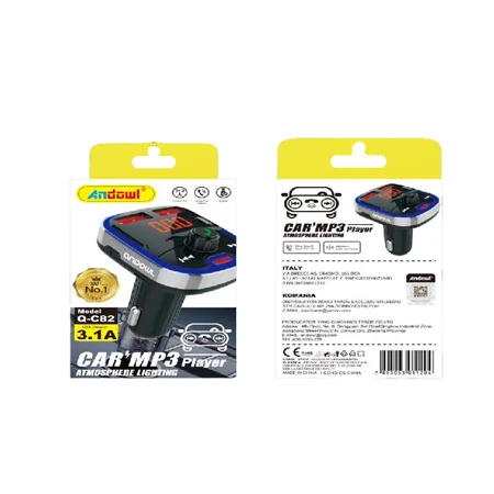Φωτογραφία προϊόντος: Andowl FM Transmitter Αυτοκινήτου με Bluetooth
