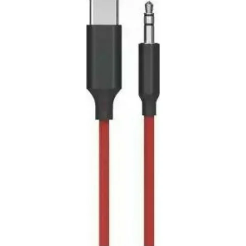 Φωτογραφία προϊόντος: Ezra LA06 USB 2.0 Cable USB-C male - 3.5mm male Κόκκινο 1m (21228)