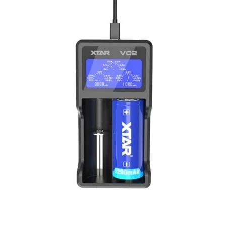 Φωτογραφία προϊόντος: XTAR VC2 USB Φορτιστής 2 Μπαταριών Li-ion/Ni-MH Μεγέθους AA/AAA/D/18650/21700