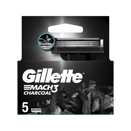 Φωτογραφία προϊόντος: Gillette Mach3 Charcoal Ανταλλακτικές Κεφαλές Ξυριστικής Μηχανής 5 Τεμάχια