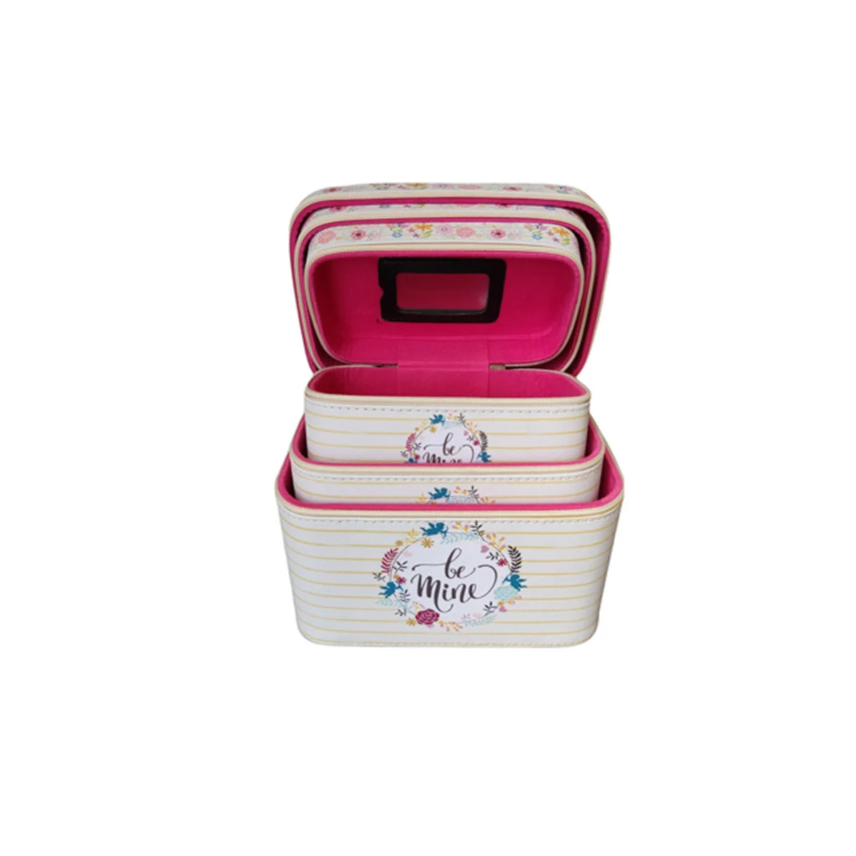 Φωτογραφία προϊόντος: Νεσεσέρ Travel Makeup Box 3 σε 1 - Βαλιτσάκι Ταξιδιού για Καλλυντικά Be Mine