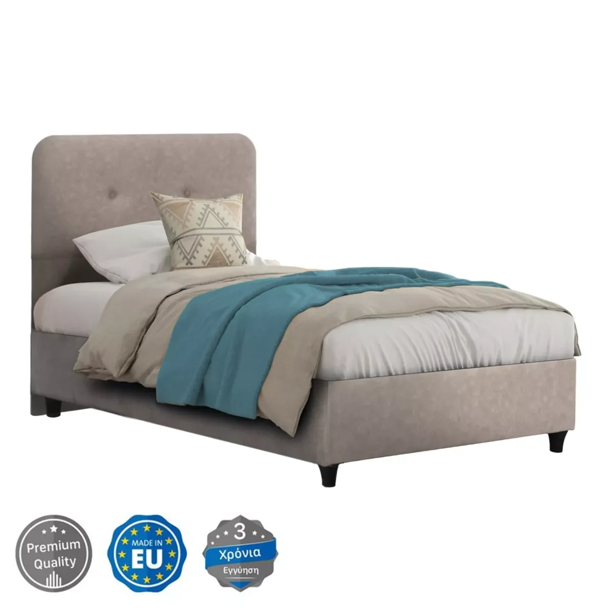 Φωτογραφία προϊόντος: B2BMarkt ΚΡΕΒΑΤΙ DOLORES ΜΠΕΖ ΥΦΑΣΜΑ HM649.22 ΓΙΑ ΣΤΡΩΜΑ 90x200 εκ.