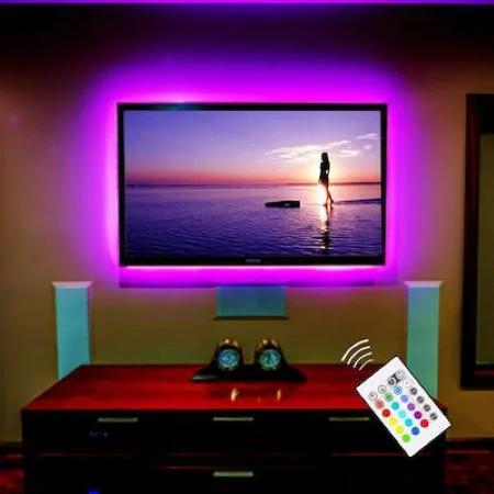 Φωτογραφία προϊόντος: Ezra Ταινία LED USB (5V) RGB Μήκους 5m και 60 LED ανά Μέτρο Σετ με Τηλεχειριστήριο και Τροφοδοτικό