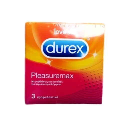 Φωτογραφία προϊόντος: Προφυλακτικά Durex Pleasuremax 3 τμχ - Συσκευασία 12 κουτιών