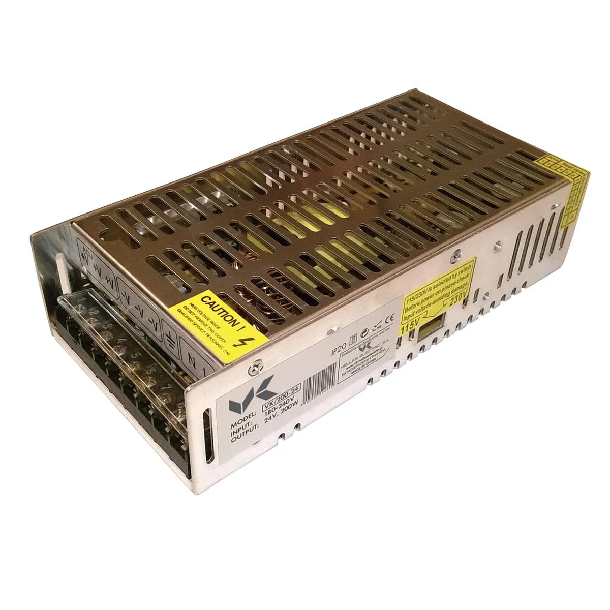 Φωτογραφία προϊόντος: ΤΡΟΦΟΔΟΤΙΚΟ 220V-24V 200W IP20