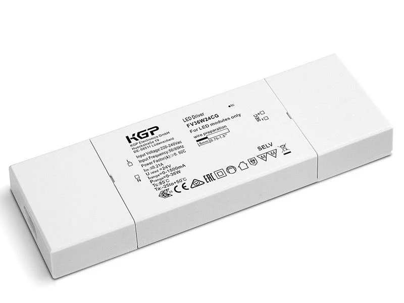 Φωτογραφία προϊόντος: KGP Power Supply FV36W24CG 36W 24V CV - flat housing class 2 - IP20