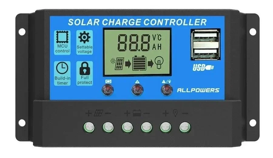 Φωτογραφία προϊόντος: MPPT solar controller SS-45C : 45A, DC 12V, 24V, 48V