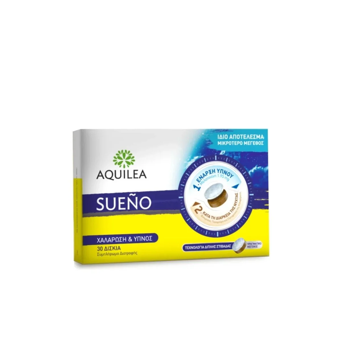 Φωτογραφία προϊόντος: AQUILEA SUE O COMPACT 30 / 1MG MELATONIN