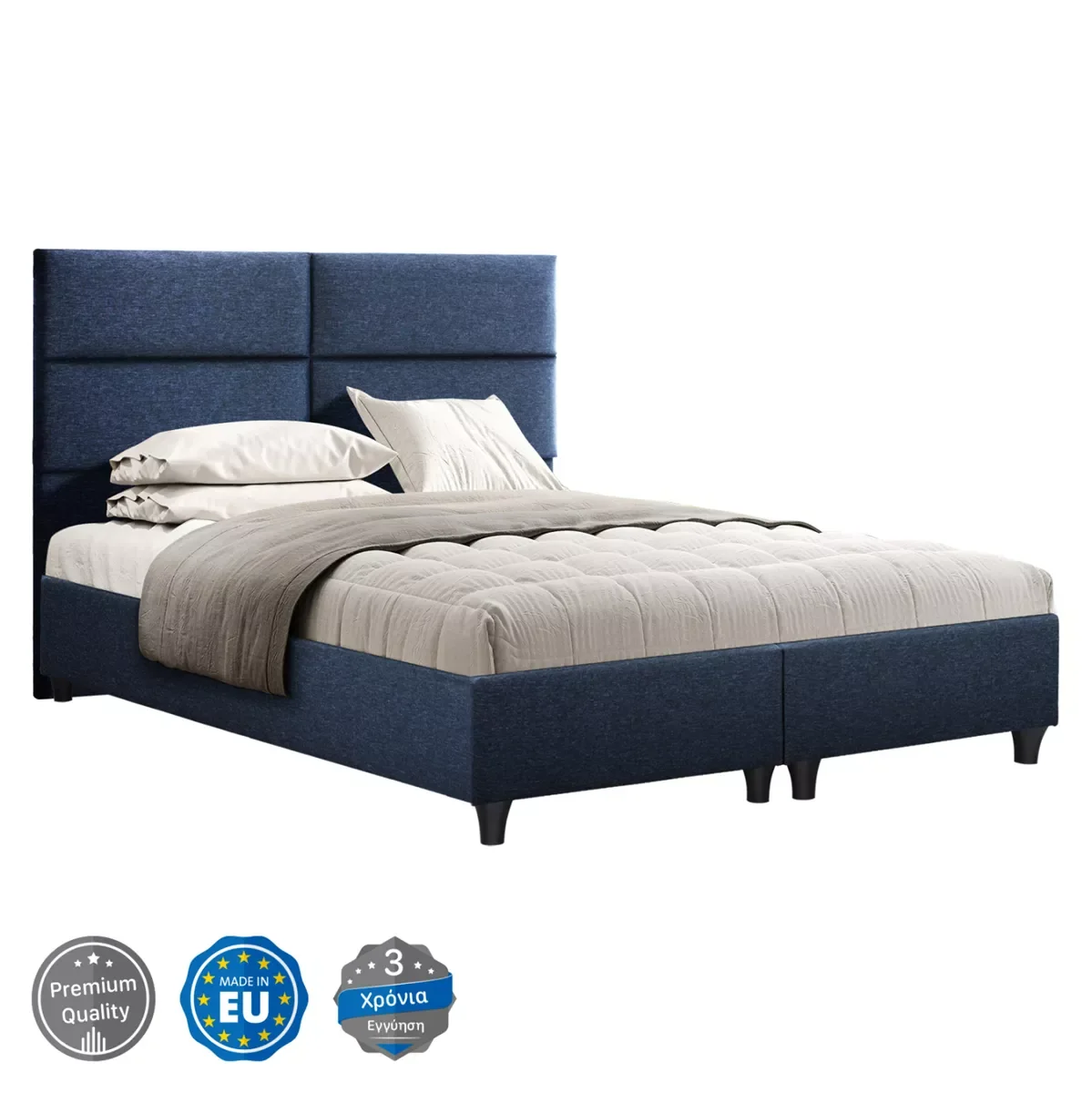 Φωτογραφία προϊόντος: B2BMarkt ΚΡΕΒΑΤΙ MILO ΑΠΟ ΜΠΛΕ ΥΦΑΣΜΑ HM616.08 ΓΙΑ ΣΤΡΩΜΑ 160x200 εκ.
