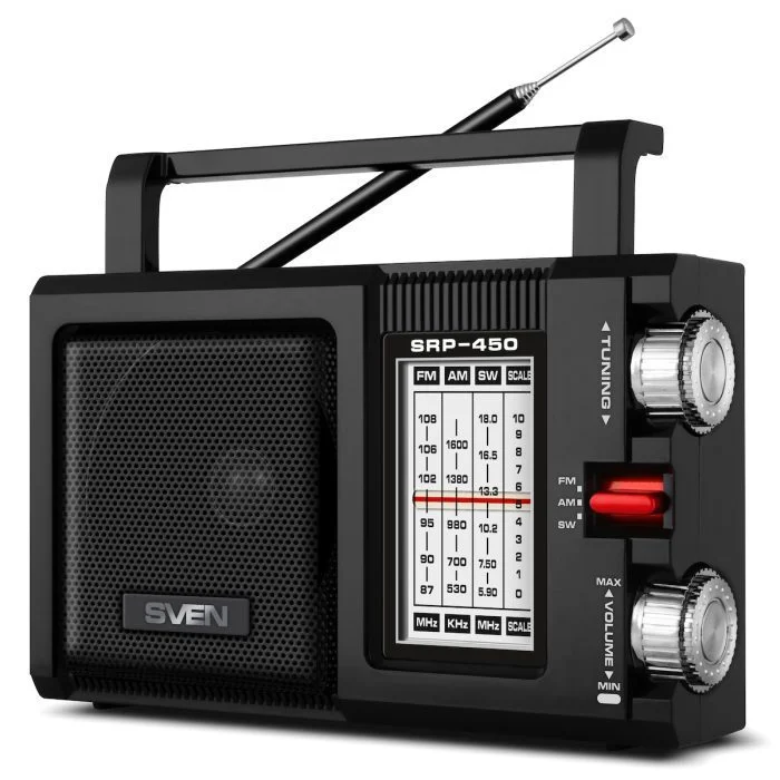 Φωτογραφία προϊόντος: SVEN SRP-450, Ραδιόφωνο Μαύρο 3W, FM/AM/SW