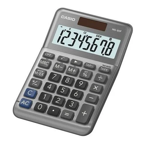 Φωτογραφία προϊόντος: Αριθμομηχανή Casio MS-80F 8 Ψηφίων σε Γκρι Χρώμα