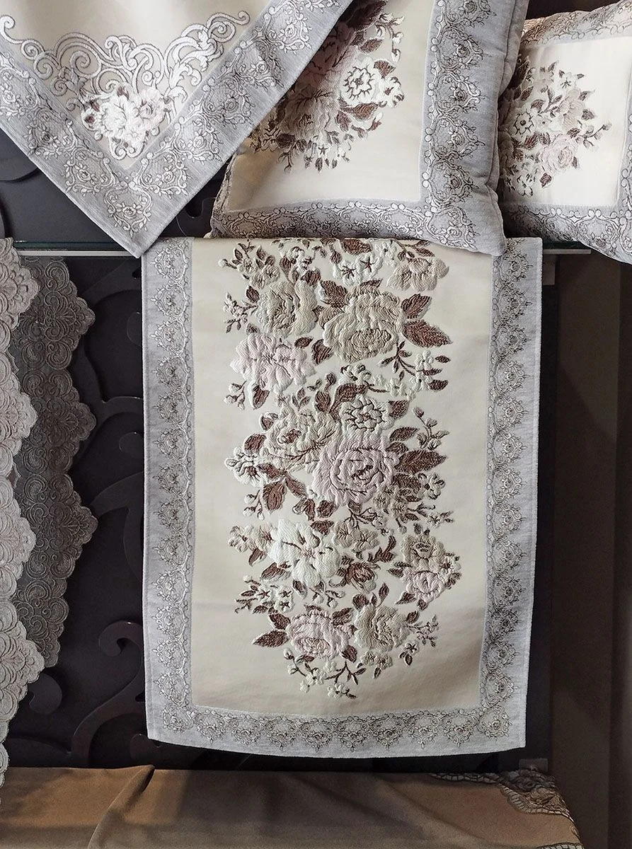 Φωτογραφία προϊόντος: Τραβέρσα Σατέν 45x140 Jacquard 1217 Grey