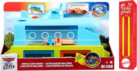 Φωτογραφία προϊόντος: Πίστα Cars color changes Whale Car Wash για 3+ Ετών και δώρο λαμπάδα
