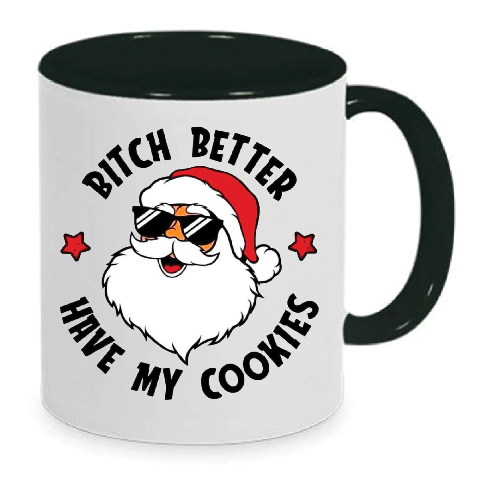 Φωτογραφία προϊόντος: Bitch better have my cookies Santa Claus Christmas mug Χριστουγεννιάτικη κούπα no117 κεραμική 330ml