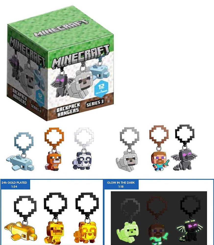 Φωτογραφία προϊόντος: Γνήσιο μπρελόκ backpack hangers series 3 minecraft