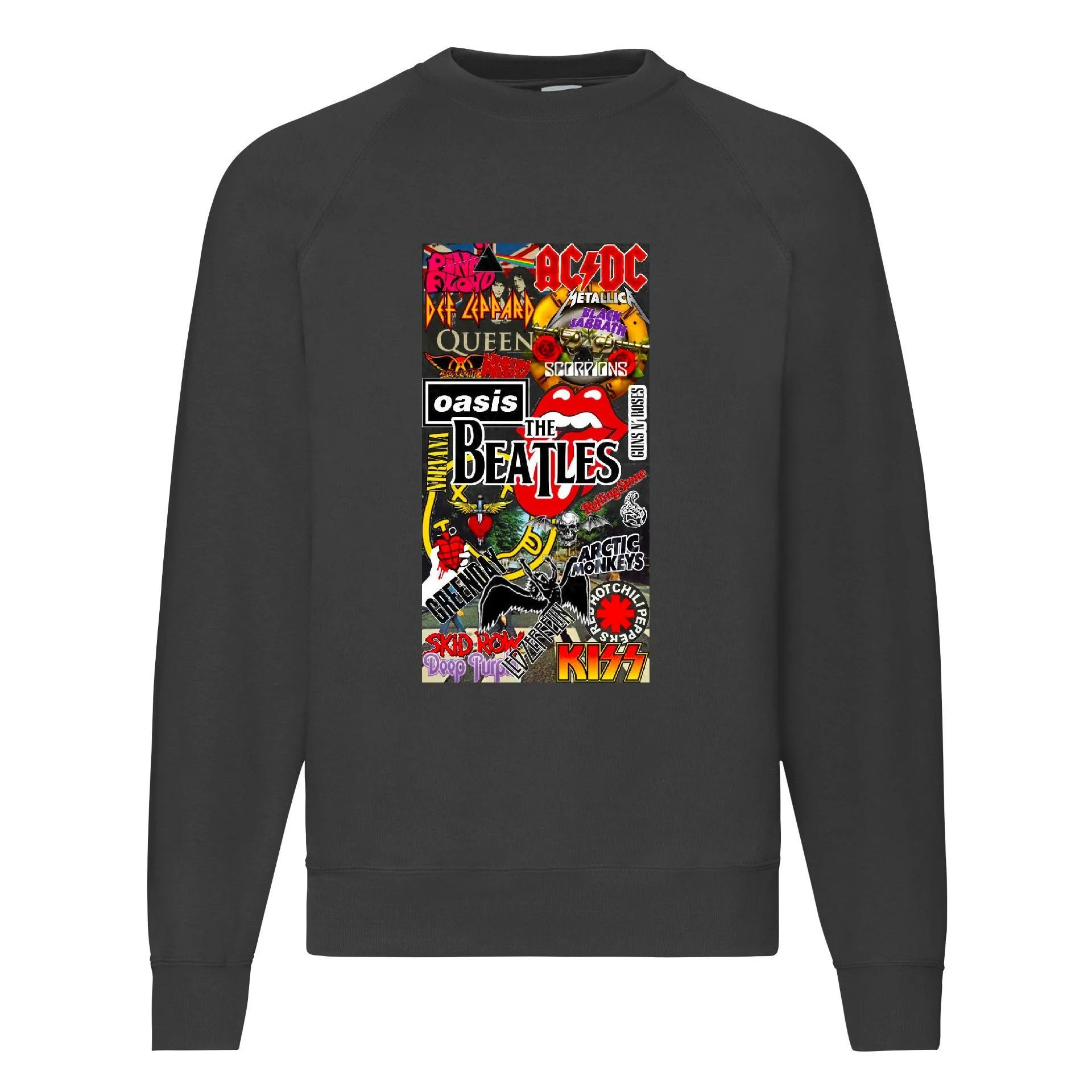 Φωτογραφία προϊόντος: Φούτερ Sweatshirt sweater Rock Music no1 Original Fruit of the loom 80% βαμβάκι Metallica Pink Floyd