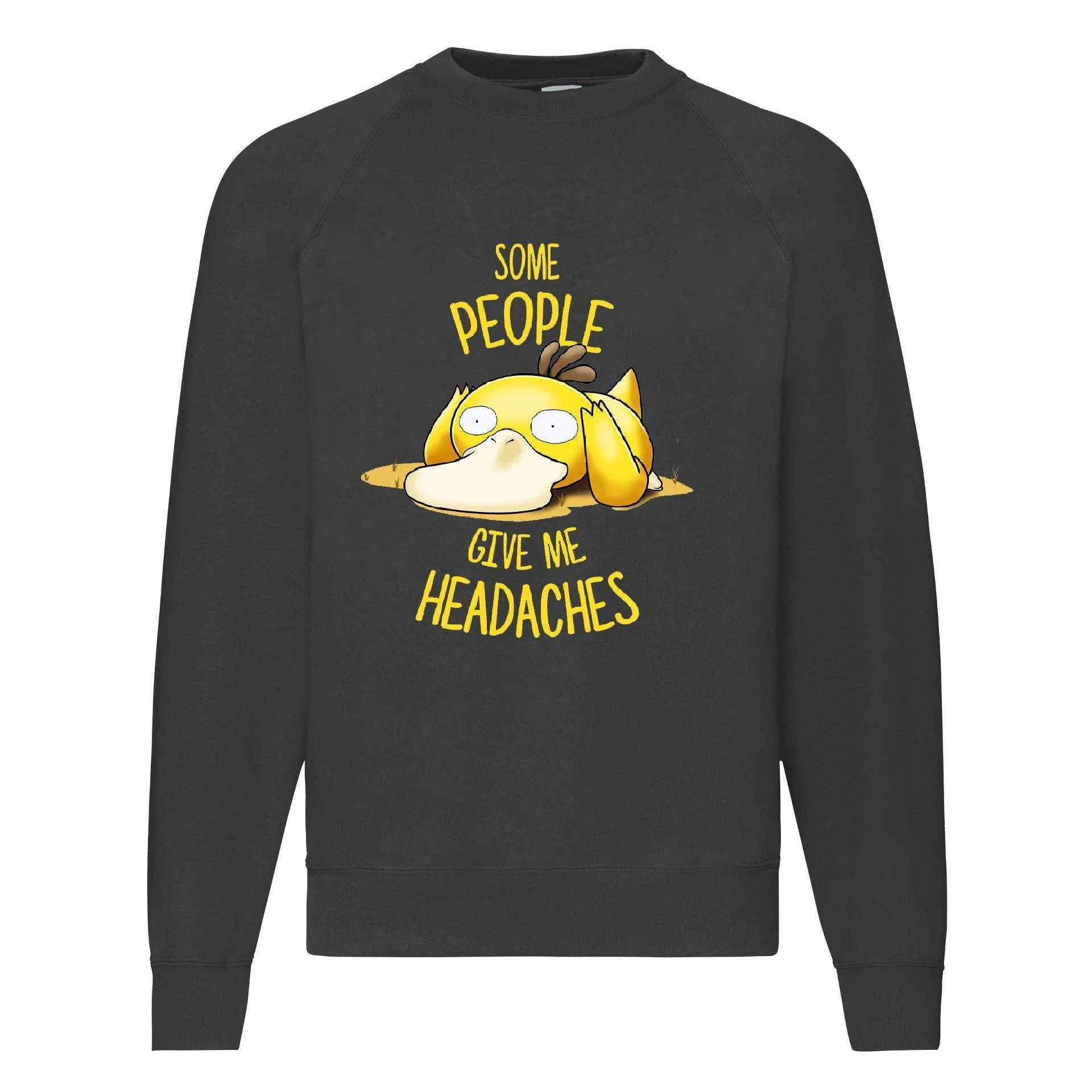 Φωτογραφία προϊόντος: Φούτερ Sweatshirt Pokemon Psyduck Some people give me headaches Fruit of the loom 80% βαμβάκι