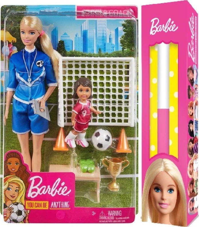 Φωτογραφία προϊόντος: Barbie Προπονήτρια Ποδοσφαίρου Soccer Coach Playset with 2 Dolls και δώρο λαμπάδα