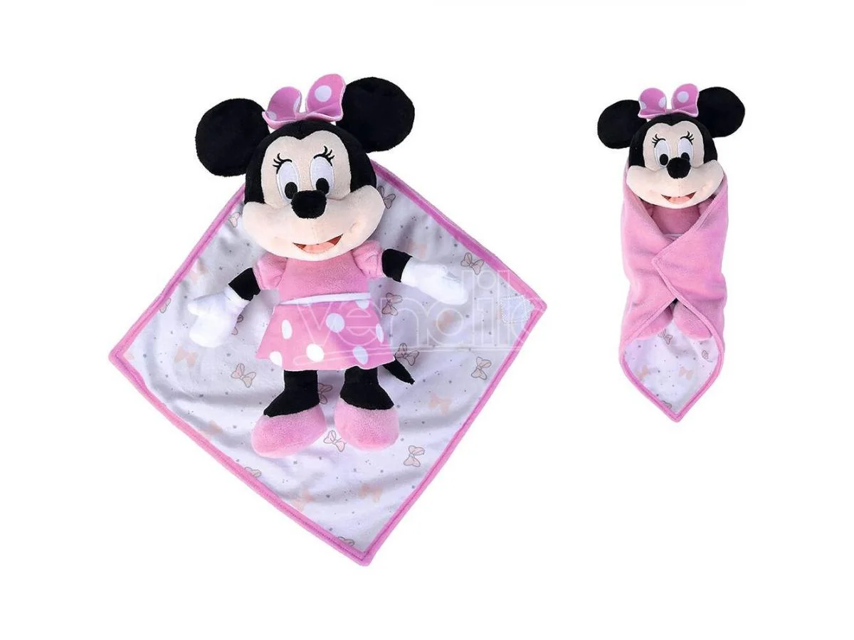 Φωτογραφία προϊόντος: Αυθεντικό λούτρινο Minnie mouse με κουβερτούλα 25cm