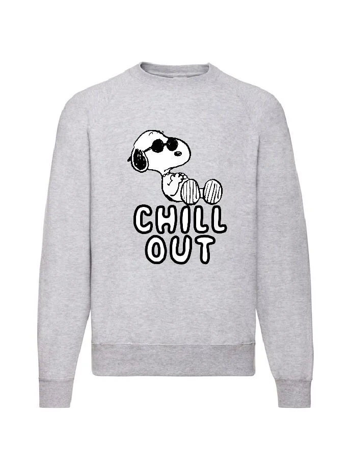Φωτογραφία προϊόντος: Φούτερ Sweatshirt Sweater Snoopy Chill out no3 Original Fruit of the loom 80% βαμβάκι