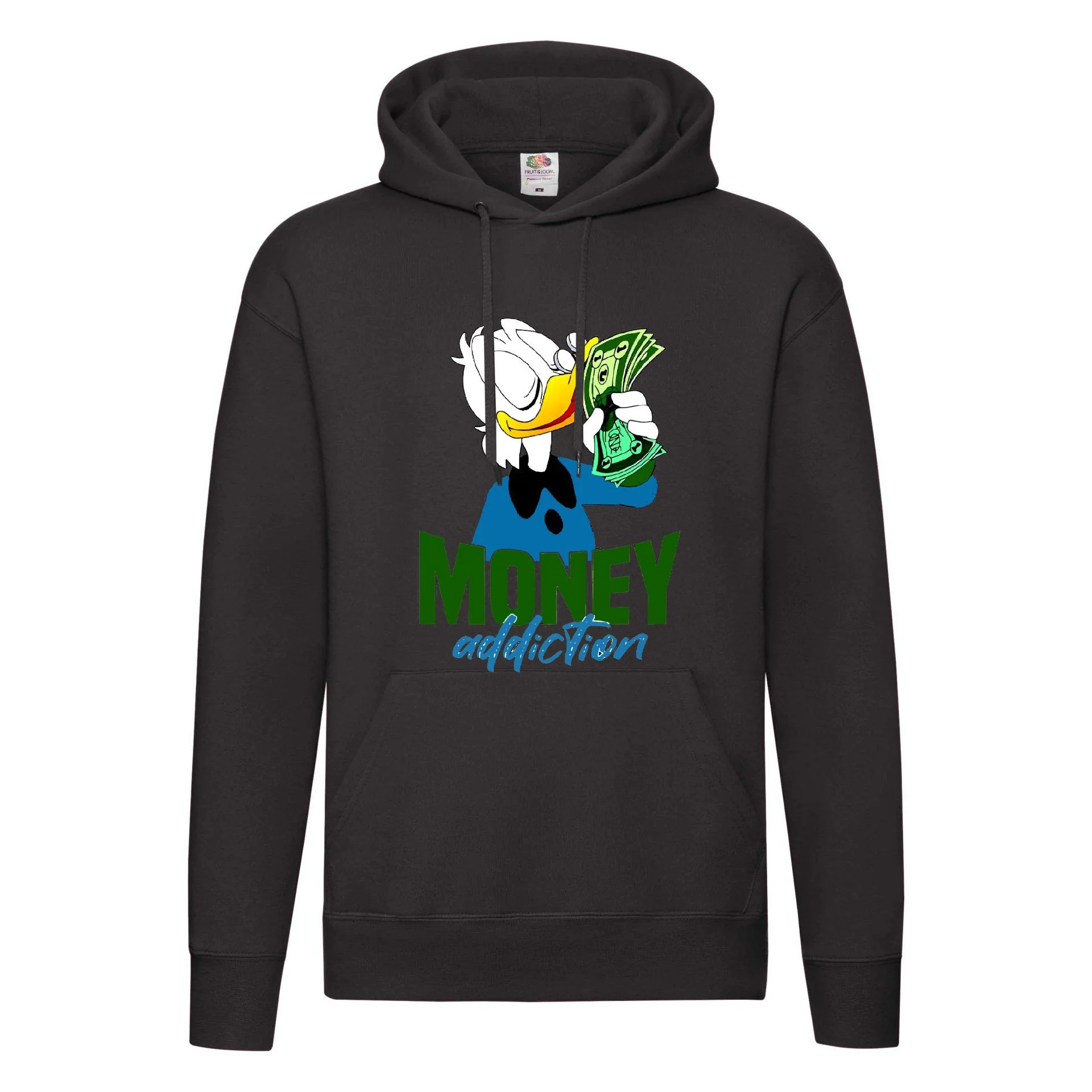 Φωτογραφία προϊόντος: Φούτερ Sweatshirt sweater Scrooge Mc Duck no1 Original Fruit of the loom 80% βαμβάκι Money addiction