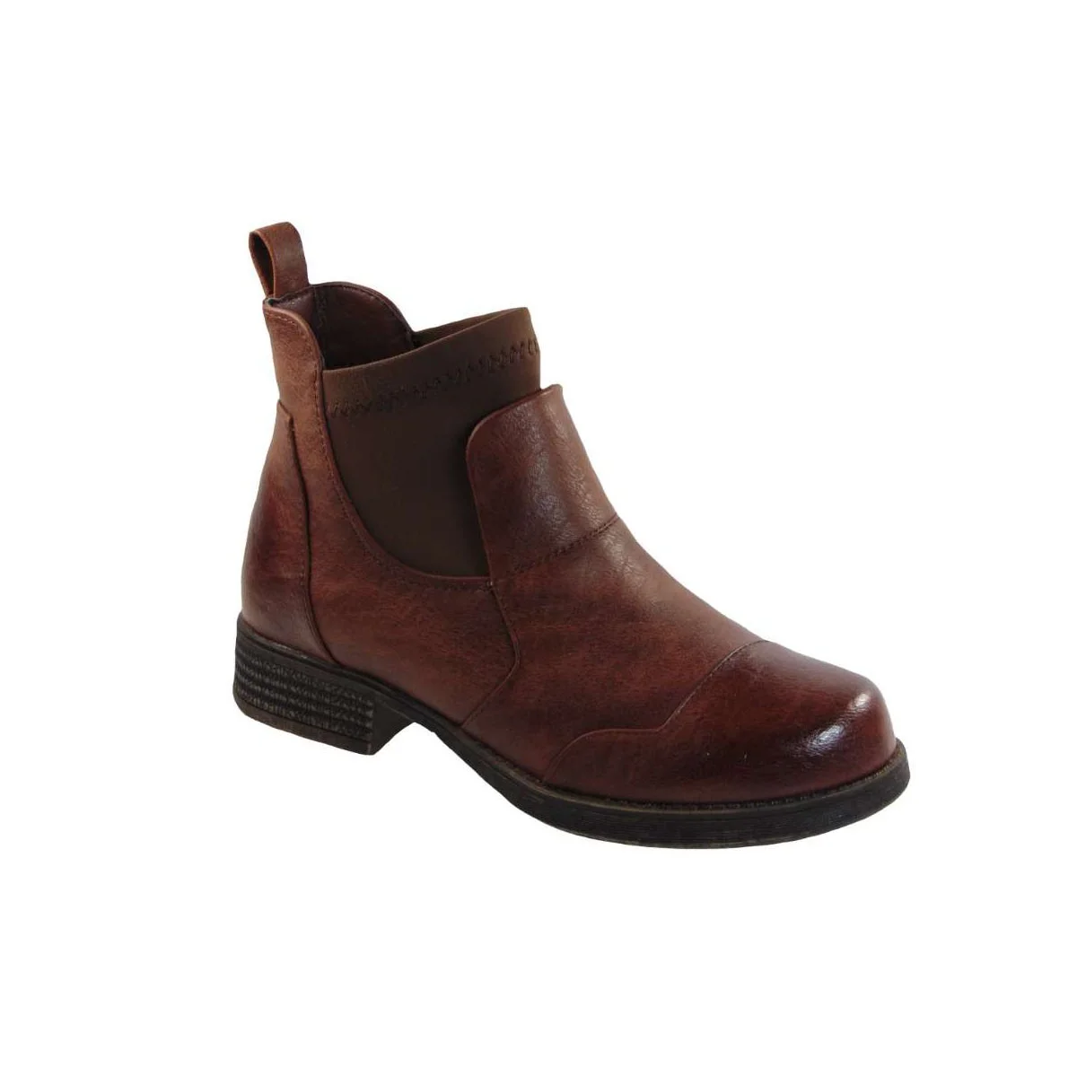 Φωτογραφία προϊόντος: TsimpolisShoes Tsimpolis Shoes ZX1-10 Μποτάκι Από Τεχνόδερμα Καφέ 25188
