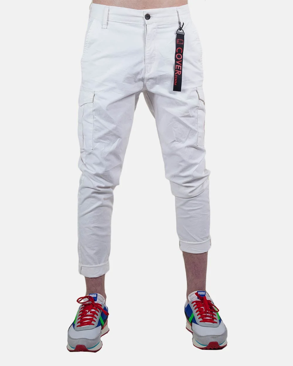 Φωτογραφία προϊόντος: COVER DENIM MILITARY PANTS LOGAN M0172-20 #ffffff