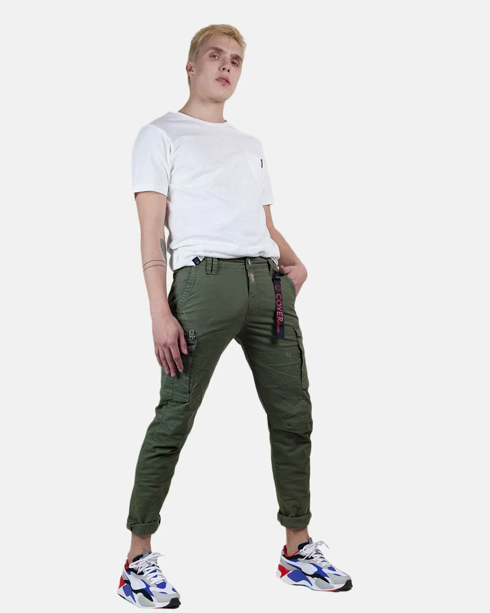 Φωτογραφία προϊόντος: COVER DENIM MILITARY PANTS NEW ARMY T0190 #4b5346