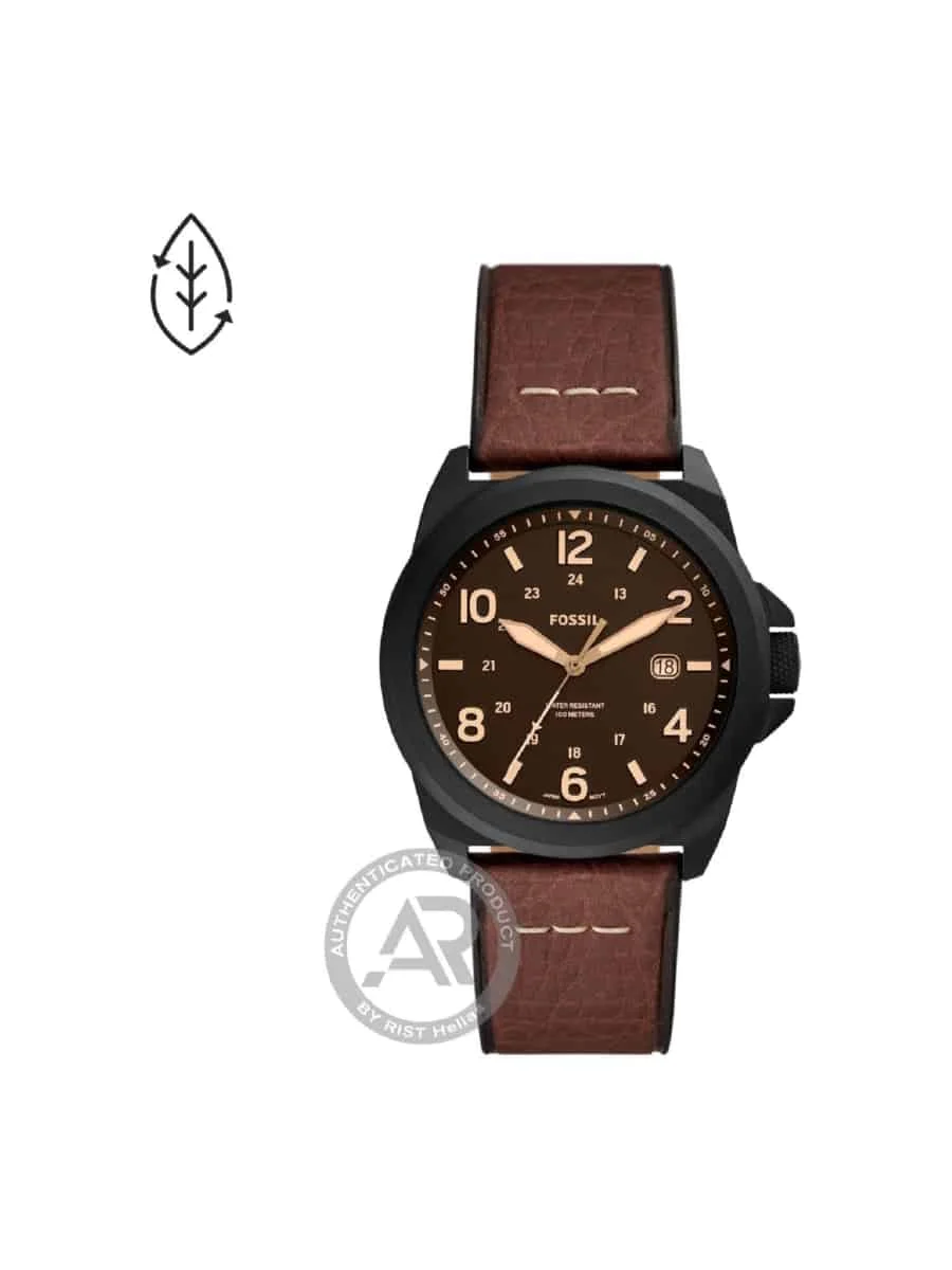 Φωτογραφία προϊόντος: Fossil Bronson FS5938 καφέ eco δερμάτινο λουράκι