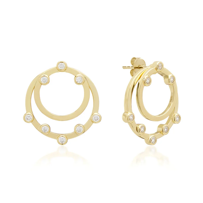 Φωτογραφία προϊόντος: Jcou Watches JCou Round Minimal Earring, Ασημένια 925° Σκουλαρίκια, Επιχρυσωμένα JW906G4-01