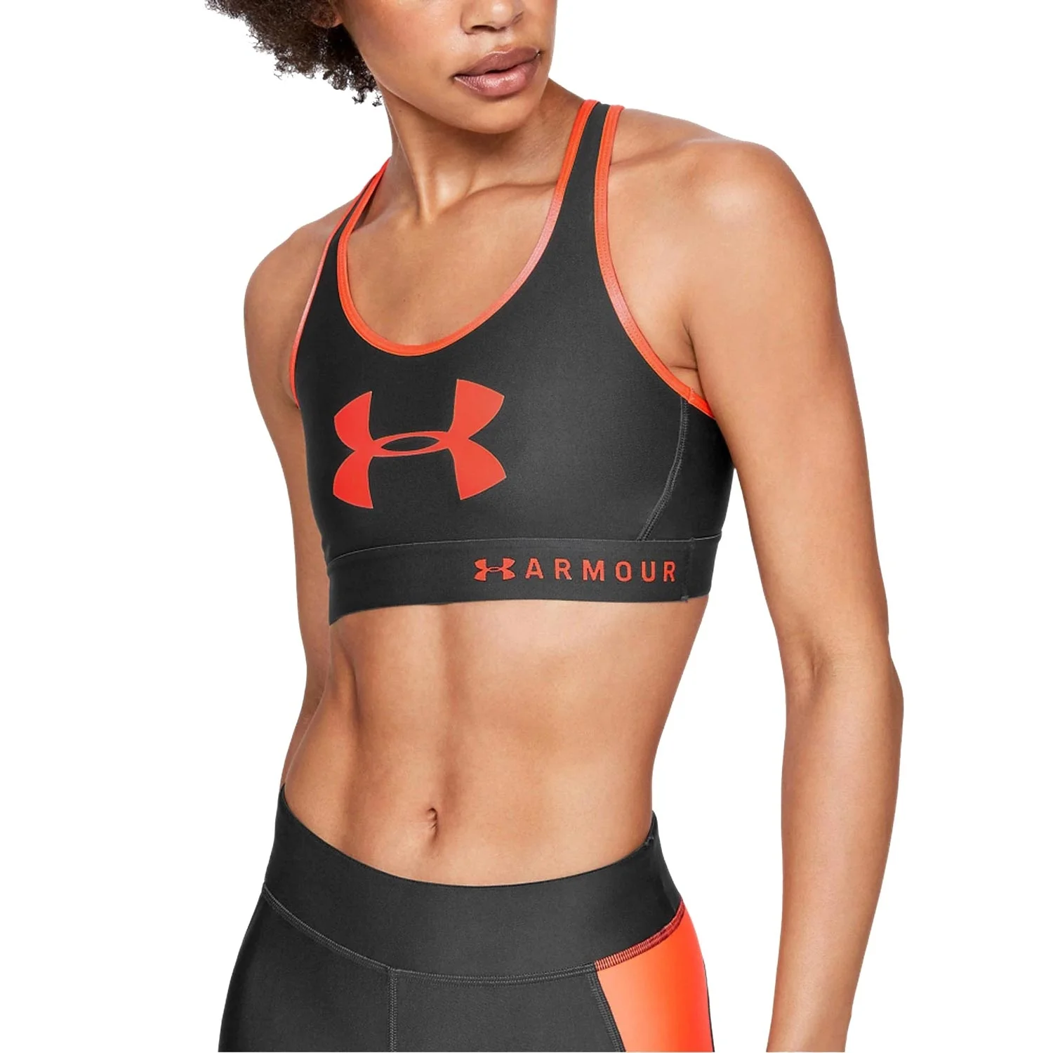 Φωτογραφία προϊόντος: UNDER ARMOUR ARMOUR MID KEYHOLE GRAPHIC BRA ΓΚΡΙ