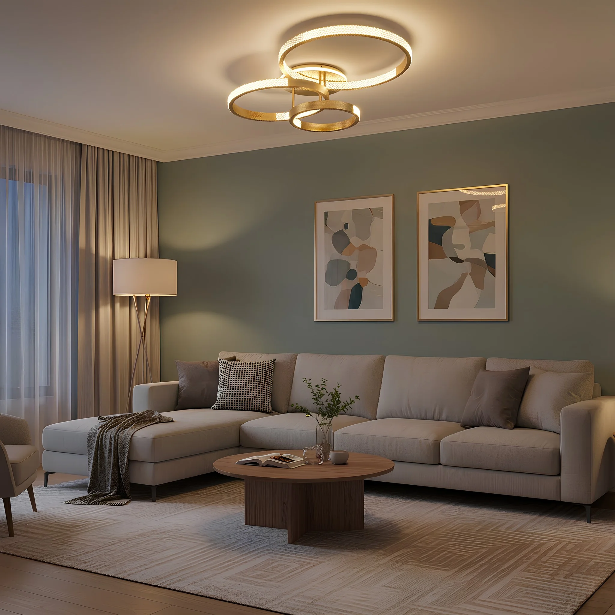 Φωτογραφία προϊόντος: Globostar kelvo® DIAMOND KLV-101-0228 Φωτιστικό Οροφής LED 100W 10000lm 360° AC 220-240V IP20 Ρυθμιζόμενο Λευκό CCT με Χειριστήριο από 2700K έως 6000K Dimmable - Lumileds SMD Chip - Χρυσό Πλ