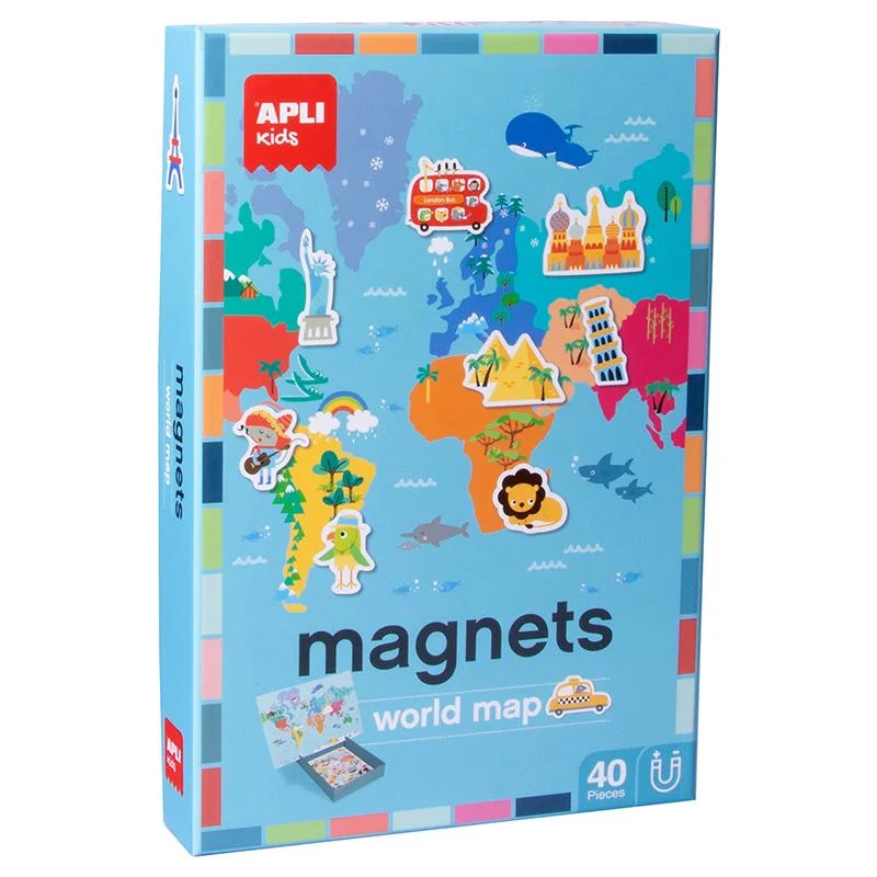 Φωτογραφία προϊόντος: Apli Kids Μαγνητικό Παιχνίδι Κατασκευών World Map για Παιδιά 3+ Ετών