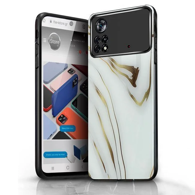 Φωτογραφία προϊόντος: Glossy Marble White Gold Case Xiaomi Poco X4 Pro 5G