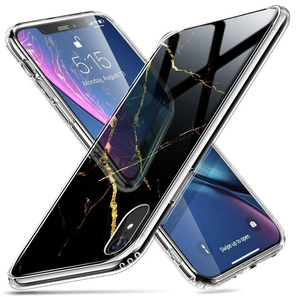 Φωτογραφία προϊόντος: ESR iPhone XR Mimic Marble Black Gold (489424071205)