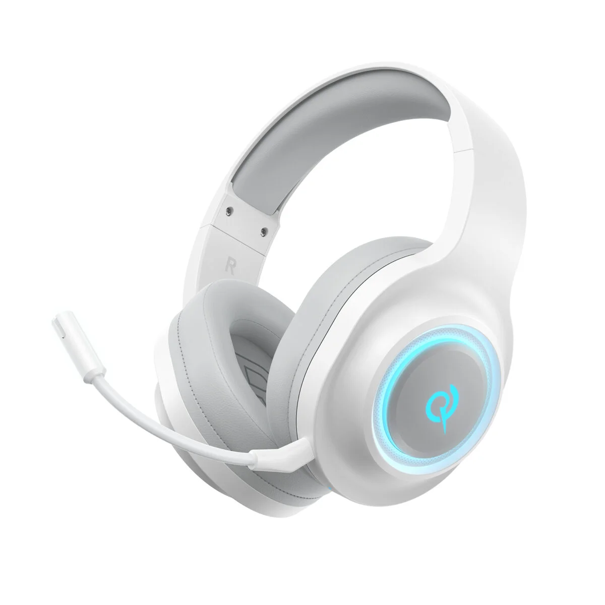 Φωτογραφία προϊόντος: QCY Heroad V200 Wireless Quad White - Bluetooth & WiFi & USB-A & USB-C RGB Gaming Headset PS4/PS5/PC